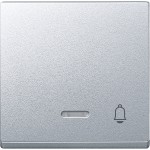 Merten Wippe mit Kontrollfenster und Aufdruck Klingel, aluminium, System M 