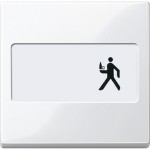 Merten Wippe mit Schriftfeld, polarweiß glänzend, System M 