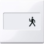 Merten Wippe mit Schriftfeld, aktivweiß glänzend, System M 