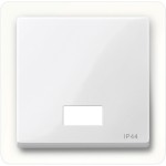 Merten Wippe mit rechteckigem Symbolfenster IP44, polarweiß glänzend, System M 
