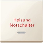Merten 435144 Wippe mit Kontrollfenster und Aufdruck Heizungsnotschalter cremeweiß glänzend System M 