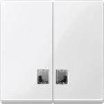 Merten Wippe für Serienschalter mit Symbolfenster, polarweiß glänzend, System M 