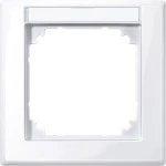 Merten M-SMART-Rahmen, 1fach mit Beschriftungsträger, aktivweiß glänzend 