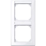 Merten M-SMART-Rahmen, 2fach mit Beschriftungsträger, senkrechte Montage, aktivweiß glänzend 