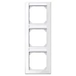 Merten M-SMART-Rahmen, 3fach mit Beschriftungsträger, senkrechte Montage, polarweiß glänzend 