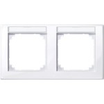 Merten M-SMART-Rahmen, 2fach mit Beschriftungsträger, waagerechte Montage, aktivweiß glänzend 