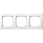 Merten M-SMART-Rahmen, 3fach mit Beschriftungsträger, waagerechte Montage, polarweiß glänzend 