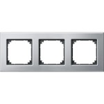 Merten M-PLAN-Metallrahmen, 3fach, Platinsilber 