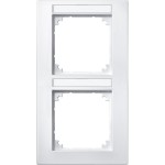 Merten M-PLAN-Rahmen, 2fach beschriftbar, senkrechte Montage, polarweiß 