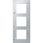 Merten Rahmen, 3fach, mattsilber, PANZER 