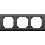 Merten M-PLAN II-Rahmen, 3fach, bündiger Einbau, anthrazit 