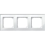 Merten M-PLAN-Echtglasrahmen, 3fach, Brillantweiß 