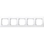 Merten M-PLAN-Rahmen, 5fach, polarweiß glänzend