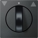 Merten Zentralplatte für Rollladen-Tast-Rastschalter-Einsatz, anthrazit, System M 