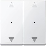 Merten Wippen für Tastermodul 2fach mit Aufdrucken Auf/Ab, polarweiß glänzend, System M 