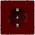 Merten SCHUKO-Steckdose für Sonderstromkreise, erhöhter Berührungsschutz, Steckklemmen, rubinrot, System Design 