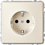 Merten SCHUKO-Steckdose, erhöhter Berührungsschutz, Steckklemmen, weiß, AQUADESIGN 