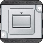 Merten Kreuzschalter-Einsatz, 1-polig, 10 AX, AC 250 V, mattsilber, PANZER 