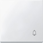 Merten Wippe mit Kennzeichnung Klingel, polarweiß, System M 