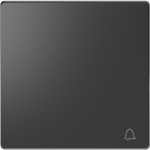 Merten Wippe mit Kennzeichnung Klingel, Anthrazit, System Design 