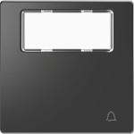 Merten Wippe mit Schriftfeld und Kennzeichnung Klingel, Anthrazit, System Design 