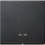 Merten Doppelwippe mit Kontrollfenster, anthrazit, System M 