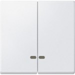 Merten Doppelwippe mit Kontrollfenster, polarweiß, System M 