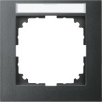 Merten M-Pure-Rahmen, 1fach mit Beschriftungsträger, anthrazit, M-Pure 