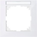 Merten M-Pure-Rahmen, 1fach mit Beschriftungsträger, polarweiß, M-Pure 