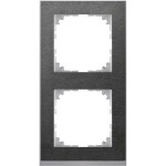 Merten M-Pure Decor-Rahmen, 2fach, Schiefer/aluminium, M-Pure Decor 