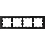 Merten D-Life Glas Rahmen, 4fach, Onyxschwarz 