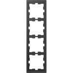 Merten D-Life Rahmen, 4fach, Anthrazit 