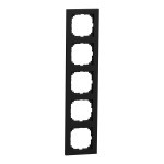 Merten M-Pure-Rahmen, 5fach, schwarz matt, M-Pure 