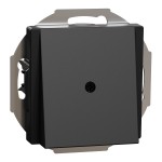 Merten Zentralplatte Leitungsauslass, schwarz matt, System M 