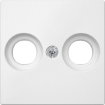 Merten Zentralplatte für Antennensteckdosen, polarweiß, System M 