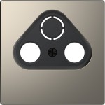 Merten Zentralplatte für Antennensteckdosen, Nickelmetallic, System Design 