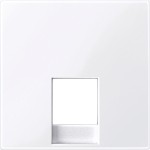 Merten Zentralplatte für Telefonsteckdosen-Einsatz RJ11/RJ12, aktivweiß glänzend, System M 