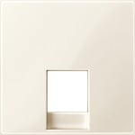 Merten MEG4211-0344 Zentralplatte für Telefonsteckdosen-Einsatz RJ11/RJ12 cremeweiß glänzend System M 