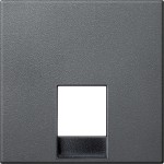 Merten Zentralplatte für Telefonsteckdosen-Einsatz RJ11/RJ12, anthrazit, System M 