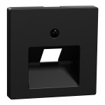 Merten Zentralplatte für UAE-Einsatz, 1fach, schwarz matt, System M 