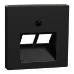 Merten Zentralplatte für UAE-Einsatz, 2fach, schwarz matt, System M 