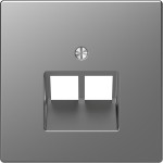 Merten Zentralplatte für UAE-Einsatz, 2fach, Edelstahl, System Design 