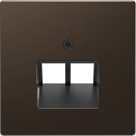 Merten Zentralplatte für UAE-Einsatz, 2fach, Moccametallic, System Design 