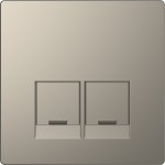 Merten Zentralplatte für Actassi-Connector 2fach, Nickelmetallic, System Design 