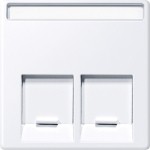 Merten Zentralplatte für Actassi-Connector 2fach, aktivweiß glänzend, System M 