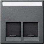 Merten Zentralplatte für Actassi-Connector 2fach, anthrazit, System M 