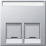 Merten Zentralplatte für Actassi-Connector 2fach, aluminium, System M 