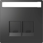 Merten Zentralplatte für Actassi-Connector 2fach, Anthrazit, System Design 