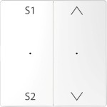 Merten Wippen für Taster-Modul 2fach (Szene1/2, Auf/Ab), Lotosweiß, System Design 