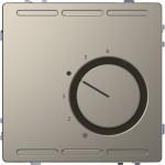 Merten Raumtemperaturregler 230V mit Wechselkontakt und Zentralplatte, Nickelmetallic, System Design 